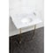 Kingston Brass 36 Carrara Marble Console Sink with Brass Legs, Marble WhiteBrushed Brass LMS3622M87 - alternate 2